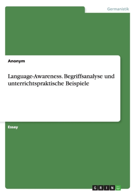 Language-Awareness. Begriffsanalyse Und Unterrichtspraktische Beispiele, Paperback / softback Book