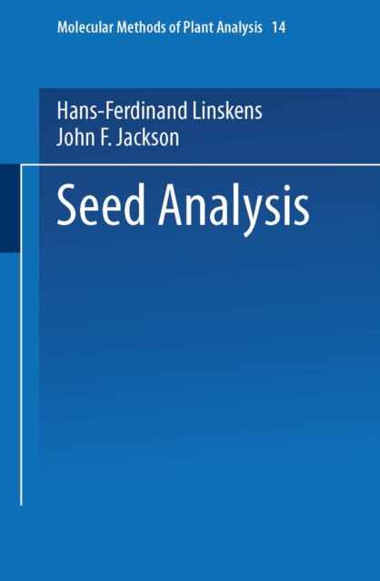 Seed Analysis, PDF eBook