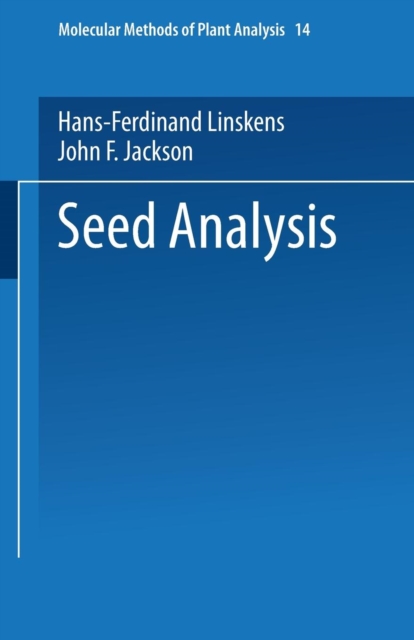 Seed Analysis, Paperback / softback Book