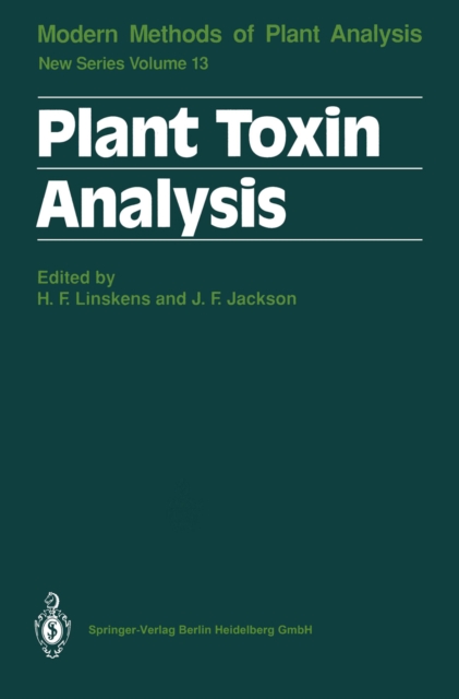 Plant Toxin Analysis, PDF eBook