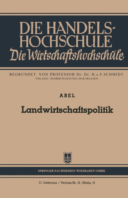 Landwirtschaftspolitik, Paperback / softback Book