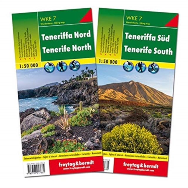 Tenerife North and South Hiking + Leisure Map, 2 Sheets  1:50 000, Sheet map, folded Book