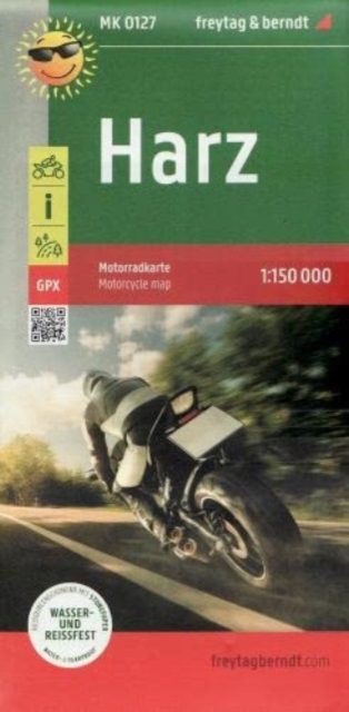 Harz Motorcycle map 1:150,000, Sheet map, folded Book