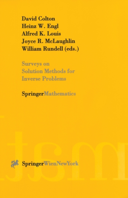 Surveys on Solution Methods for Inverse Problems, PDF eBook