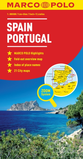 Spain & Portugal Map, Sheet map, folded Book