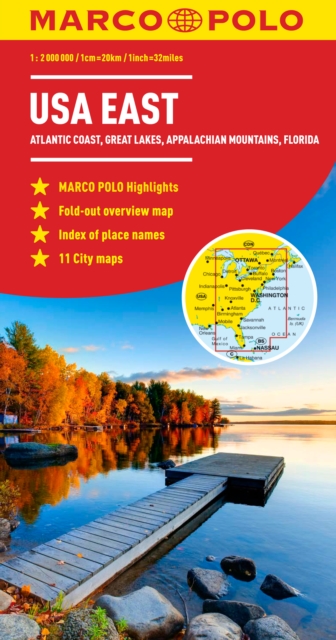 USA East Marco Polo Map, Sheet map, folded Book