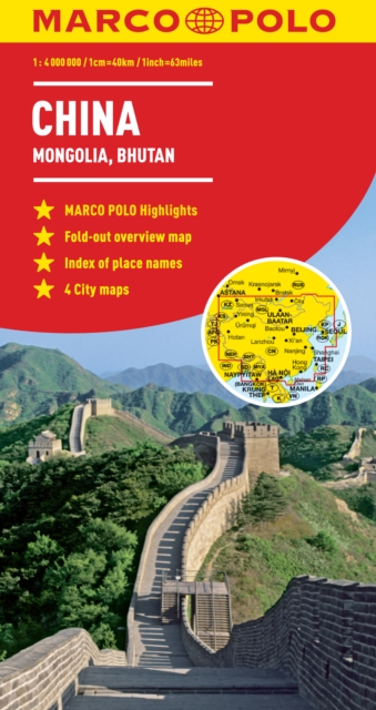 China Marco Polo Map, Sheet map, folded Book