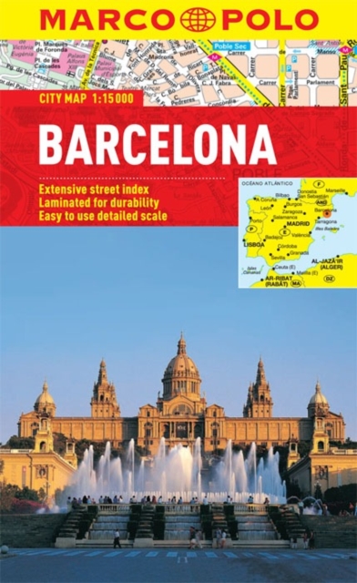 Barcelona City Map, Sheet map, folded Book