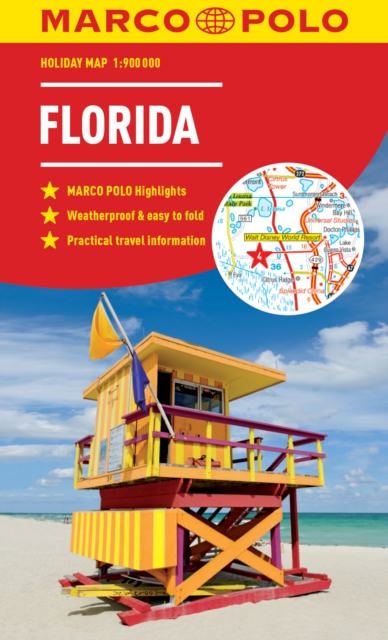 Florida Marco Polo Holiday Map - pocket size, easy fold, Florida map, Sheet map, folded Book