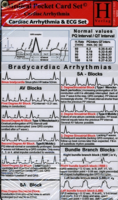 Cardiac Arrhythmia and ECG - Medical Pocket Card Set, Cards Book