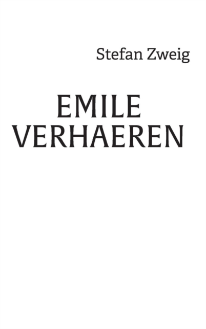 Emile Verhaeren, Hardback Book