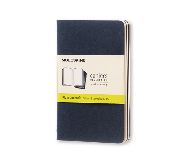 Moleskine Plain Cahier - Navy Cover (3 Set), Multiple copy pack Book