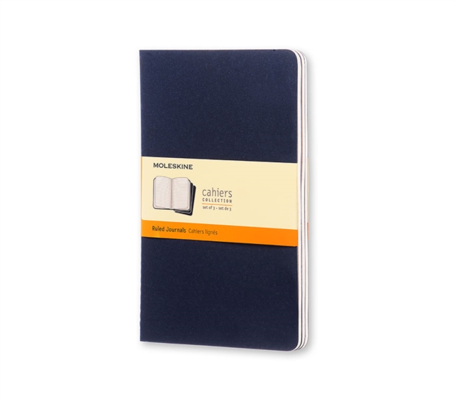 Moleskine Ruled Cahier L - Navy Cover (3 Set), Multiple copy pack Book
