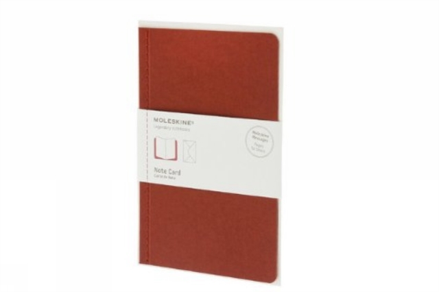 Moleskine Note Card with Envelope - Large Cranberry Red, Cards Book