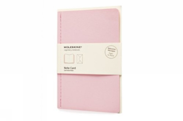 Moleskine Note Card With Envelope - Pocket Peach Blossom Pink, Cards Book