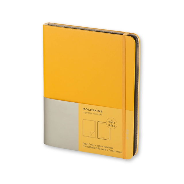 Ipad 3 And 4 Moleskine Orange Yellow Slim Digital Cover With Notebook, General merchandise Book