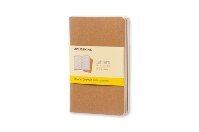 Moleskine Squared Cahier - Kraft Cover (3 Set), Multiple copy pack Book