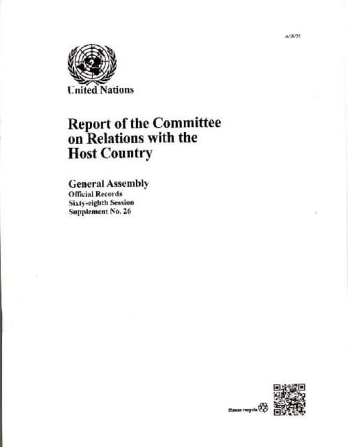 Report of the Committee on Relations with the Host Country, Paperback / softback Book