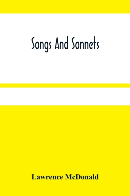 Songs And Sonnets, Paperback / softback Book