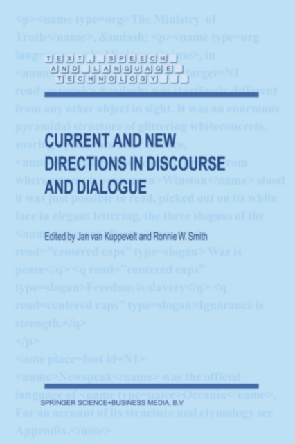 Current and New Directions in Discourse and Dialogue, PDF eBook