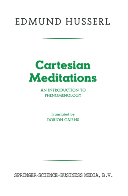 Cartesian Meditations : An Introduction to Phenomenology, PDF eBook