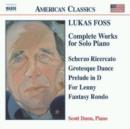 Complete Works for Solo Piano (Dunn) - CD