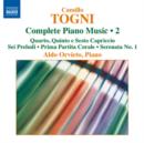 Camillo Togni: Complete Piano Music - CD