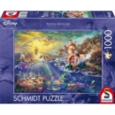 Disney - The Little Mermaid by Thomas Kinkade 1000 Piece Schmidt Puzzle - Book