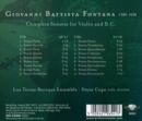 Giovanni Battista Fontana: Complete Sonatas for Violin and B.c. - CD