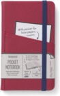 Bookaroo Pocket Notebook (A6) Journal - Dark Red - Book