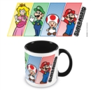 Super Mario (4 Colour) Black 11oz/315ml Coloured Inner Mug - Book