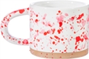 Sass & Belle Pink and Red Splatterware Mug - Book