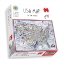 Map of USA Jigsaw 1000 Piece Puzzle - Book