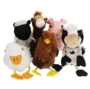Farm Animals Set of 6 Soft Toy - Book
