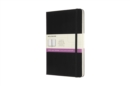 Moleskine Large Double Layout Plain and Ruled Hardcover Notebook : Black - Book