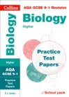 AQA GCSE 9-1 Biology Higher Practice Test Papers : Shrink-Wrapped School Pack - Book