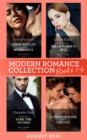 Modern Romance August 2021 Books 1-4 : Cinderella's Desert Baby Bombshell (Heirs for Royal Brothers) / Beauty in the Billionaire's Bed / Nine Months to Tame the Tycoon / a Consequence Made in Greece - eBook