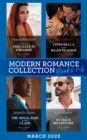 Modern Romance March 2022 Books 1-4 : Penniless and Pregnant in Paradise (Jet-Set Billionaires) / Cinderella for the Miami Playboy / the Royal Baby He Must Claim / Return of the Outback Billionaire - eBook