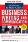 The McGraw-Hill 36-Hour Course in Business Writing and Communication, Second Edition - Book