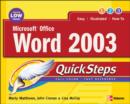 Microsoft Office Word 2003 QuickSteps - eBook