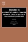 Research in Organizational Behavior - eBook