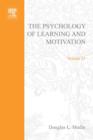 Psychology of Learning and Motivation - Douglas L. Medin