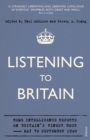 Listening to Britain : Home Intelligence Reports on Britain's Finest Hour, May-September 1940 - Book