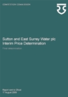 Sutton and East Surrey Water Plc Interim Price Determination : Final Determination - Book
