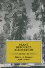 Plant Resource Allocation - Book