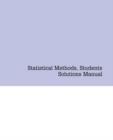 Statistical Methods, Students Solutions Manual (e-only) - eBook