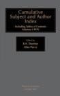 Cumulative Subject and Author Index, Including Tables of Contents Volumes 1-23 : Volume 25 - Book