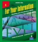 For Your Information 4 : Reading and Vocabulary Skills, Audio CDs - Book