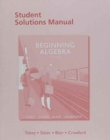 Student Solutions Manual for Beginning Algebra - Book