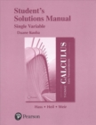 Student Solutions Manual for Thomas' Calculus : Early Transcendentals, Single Variable - Book